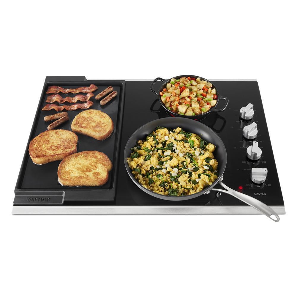 30-Inch Electric Cooktop with Reversible Grill and Griddle - (MEC8830HS)