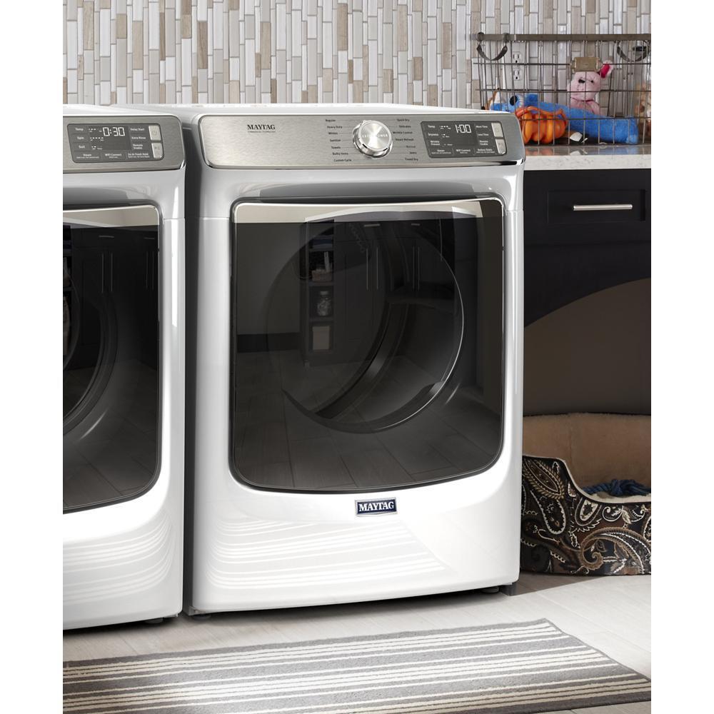 Smart Front Load Electric Dryer with Extra Power and Advanced Moisture Sensing Plus - 7.3 cu. ft. - (MED8630HW)