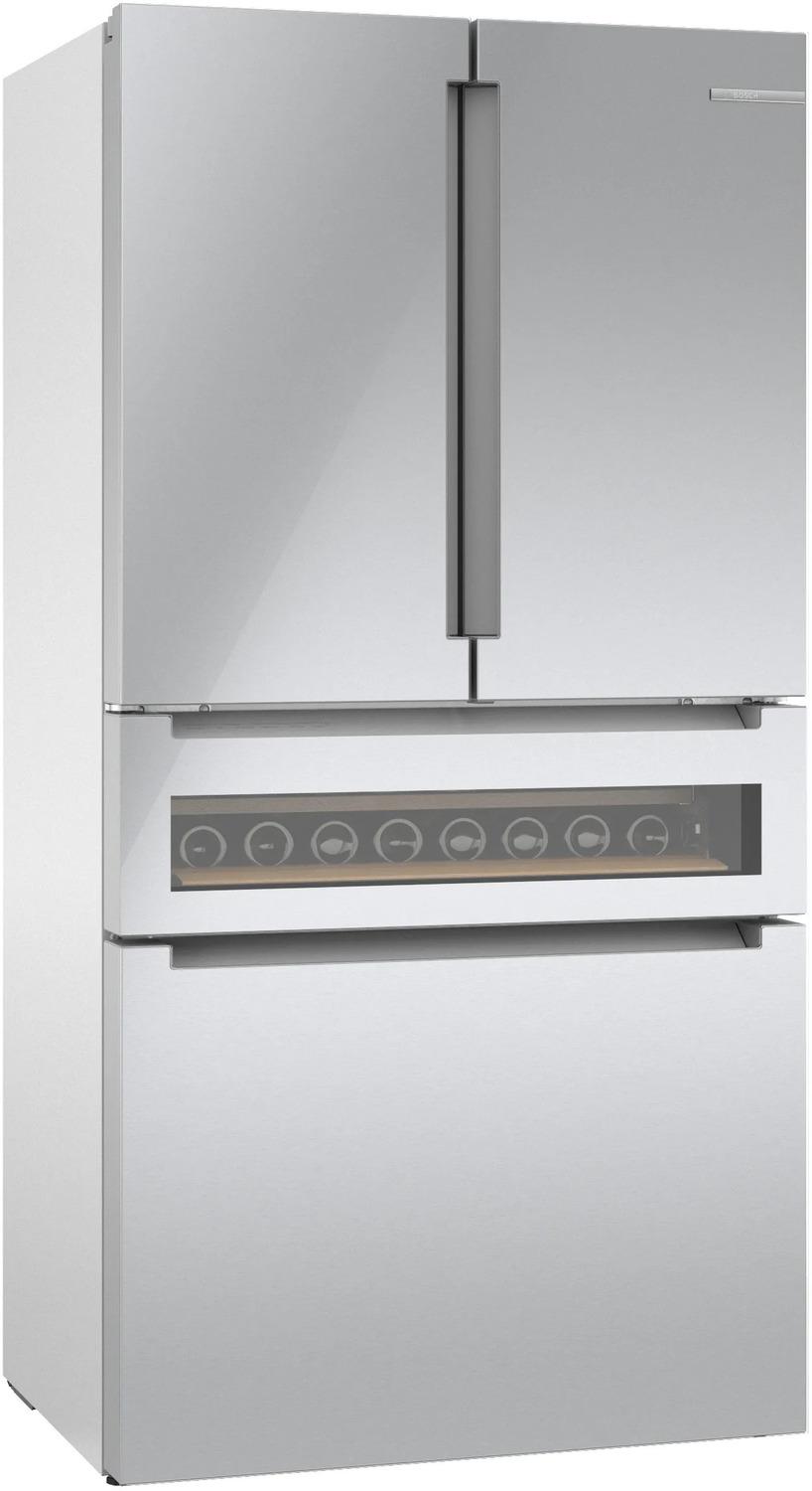 800 Series French Door Bottom Mount Refrigerator, Glass door 36" Stainless Steel - (B36CL81ENG)