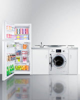 86" Wide All-in-one Kitchenette With Washer/dryer Combo - (ACKSPWD861G)