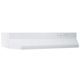 Broan(R) 30-Inch Ducted Under-Cabinet Range Hood w/ Easy Install System, 210 Max Blower CFM, White - (BUEZ030WW)