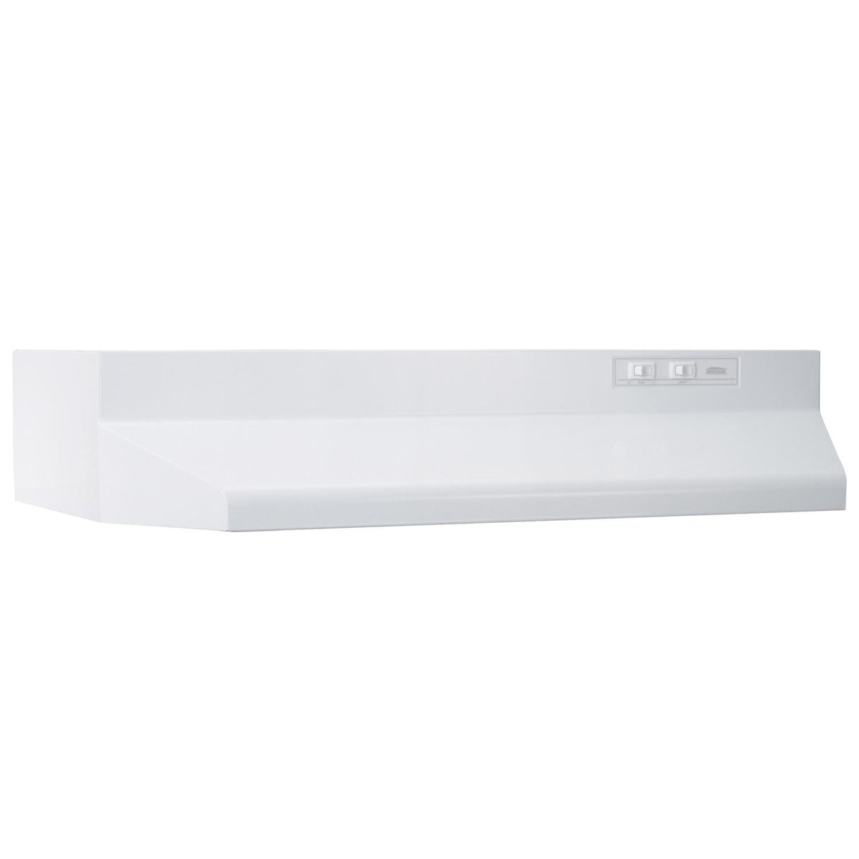 Broan(R) 24-Inch Ducted Under-Cabinet Range Hood w/ Easy Install System, 210 Max Blower CFM, White - (BUEZ024WW)