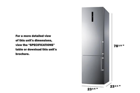 24" Wide Bottom Freezer Refrigerator - (FFBF181ES2LHD)