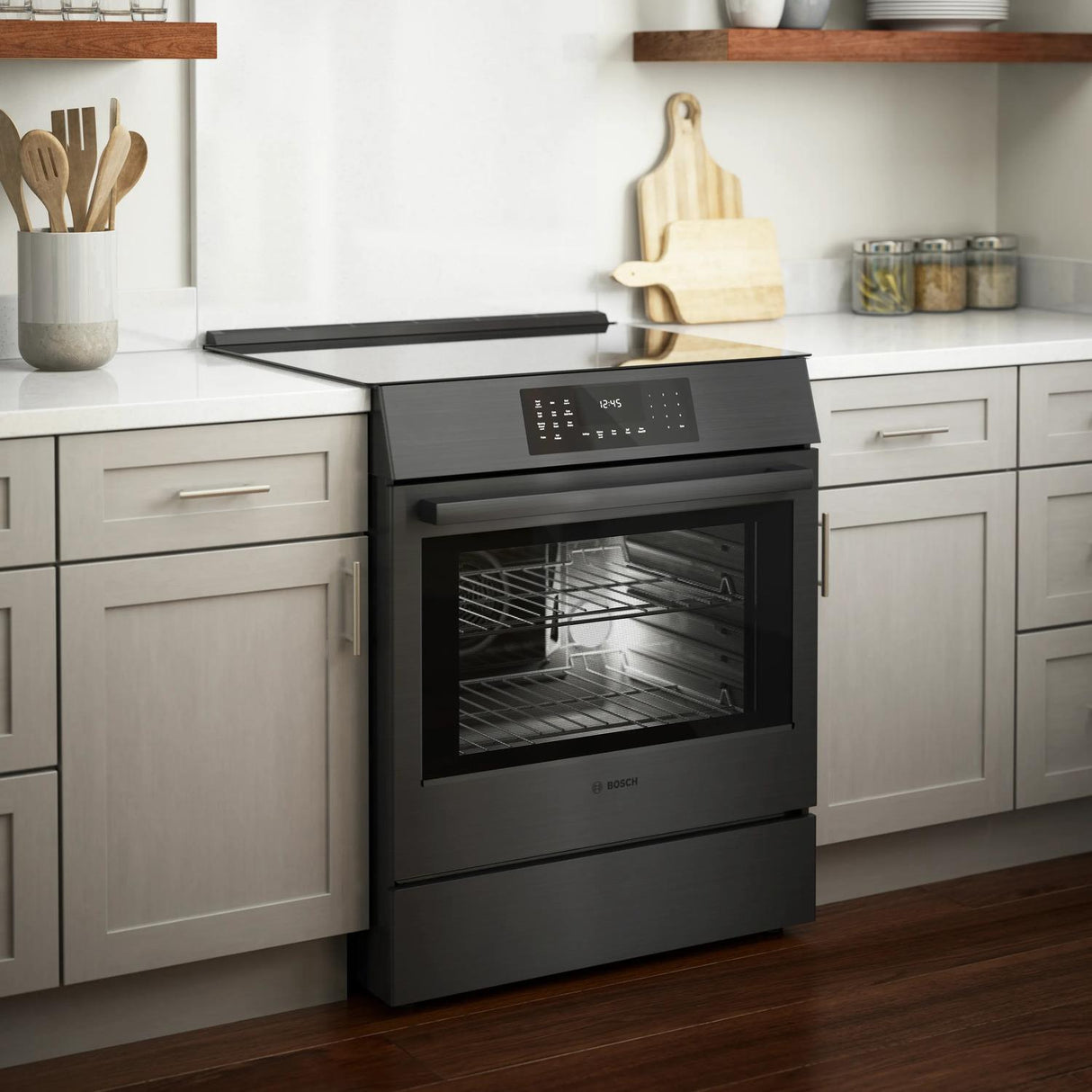 800 Series Induction Slide-in Range 30" Black Stainless Steel - (HII8047U)