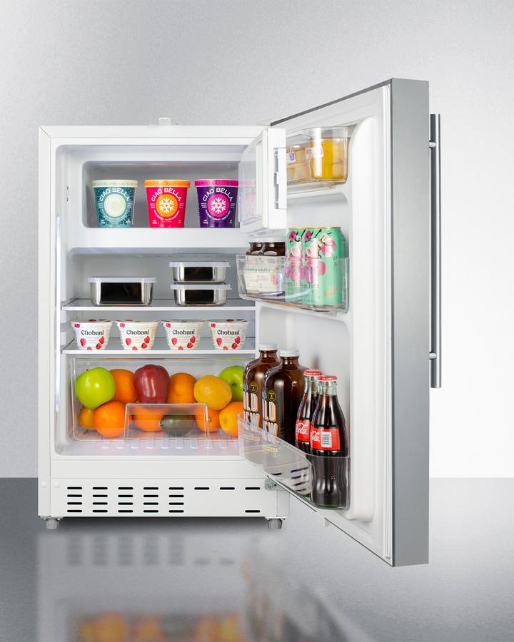 21" Wide Built-in Refrigerator-freezer, ADA Compliant - (ALRF48SSHV)