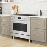 800 Series Dual Fuel Freestanding Range 36" Stainless Steel - (HDS8655U)