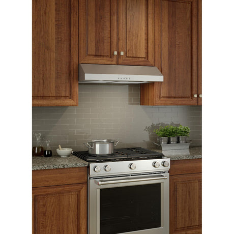 Broan(R) Glacier 30-Inch Convertible Under-Cabinet Range Hood, 375 Max Blower CFM, Stainless Steel - (BCSQ130SS)