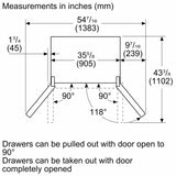 800 Series French Door Bottom Mount Refrigerator 36" Stainless steel (with anti-fingerprint) - (B36CL80ENS)