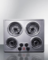 24" Wide 240v 4-burner Coil Cooktop - (CR4SS24)