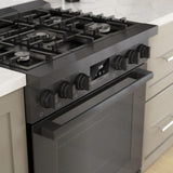 800 Series Gas Freestanding Range 30" Black Stainless Steel - (HGS8045UC)