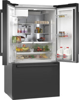 500 Series French Door Bottom Mount Refrigerator 36" Stainless steel (with anti-fingerprint), Black Stainless Steel - (B36FD50SNB)