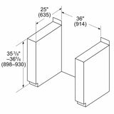 800 Series Dual Fuel Freestanding Range 36" Stainless Steel - (HDS8655U)