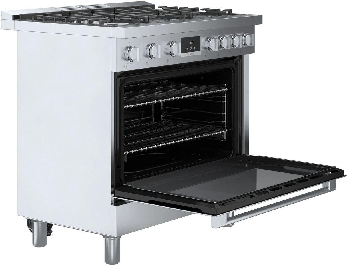 800 Series Dual Fuel Freestanding Range 36" Stainless Steel - (HDS8655U)