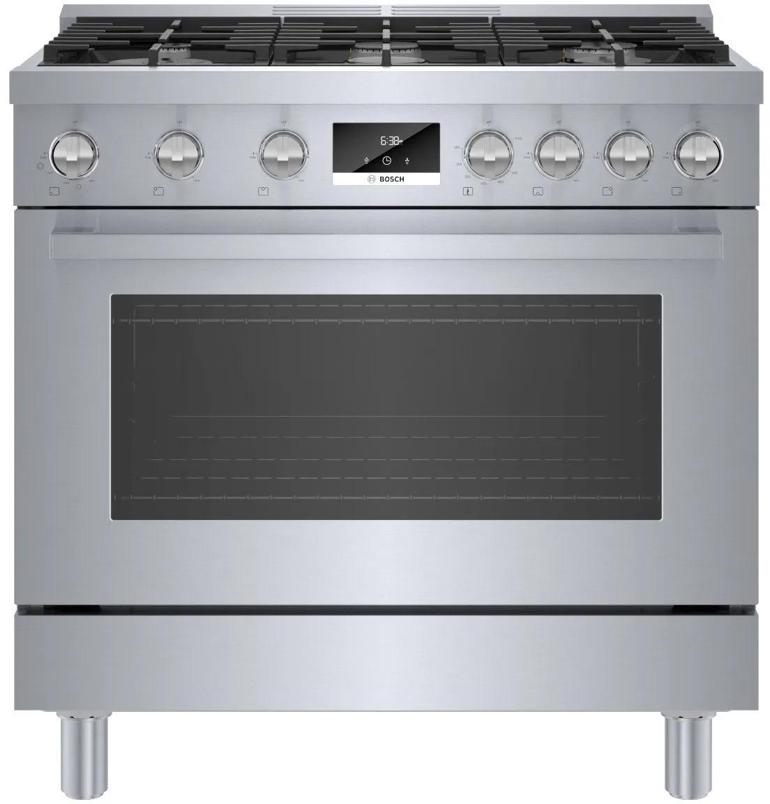 800 Series Dual Fuel Freestanding Range 36" Stainless Steel - (HDS8655U)