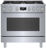 800 Series Dual Fuel Freestanding Range 36" Stainless Steel - (HDS8655U)