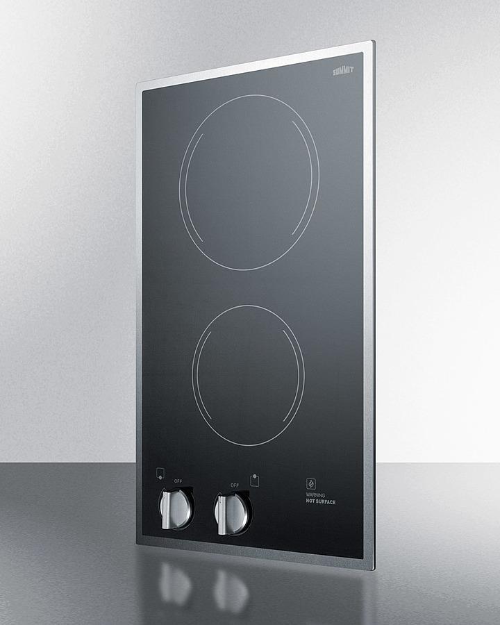 12" Wide 220/240v 2-burner Radiant Cooktop - (CR2B22ST)