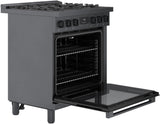 800 Series Gas Freestanding Range 30" Black Stainless Steel - (HGS8045UC)