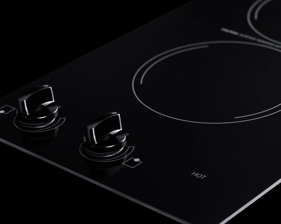 12" Wide 230v 2-burner Radiant Cooktop - (CR2220B)