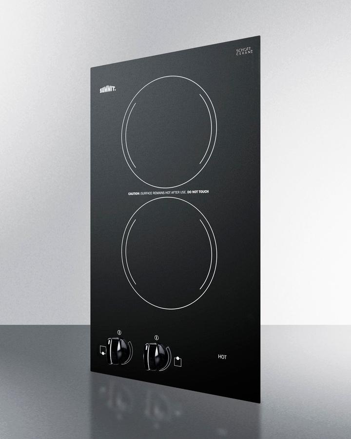 12" Wide 115v 2-burner Radiant Cooktop - (CR2110B)