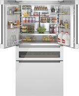 800 Series French Door Bottom Mount Refrigerator, Glass door 36" White - (B36CL81ENW)