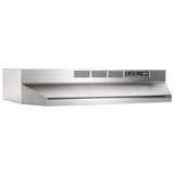 Broan(R) 36-Inch Ductless Under-Cabinet Range Hood, Stainless Steel - (413604)