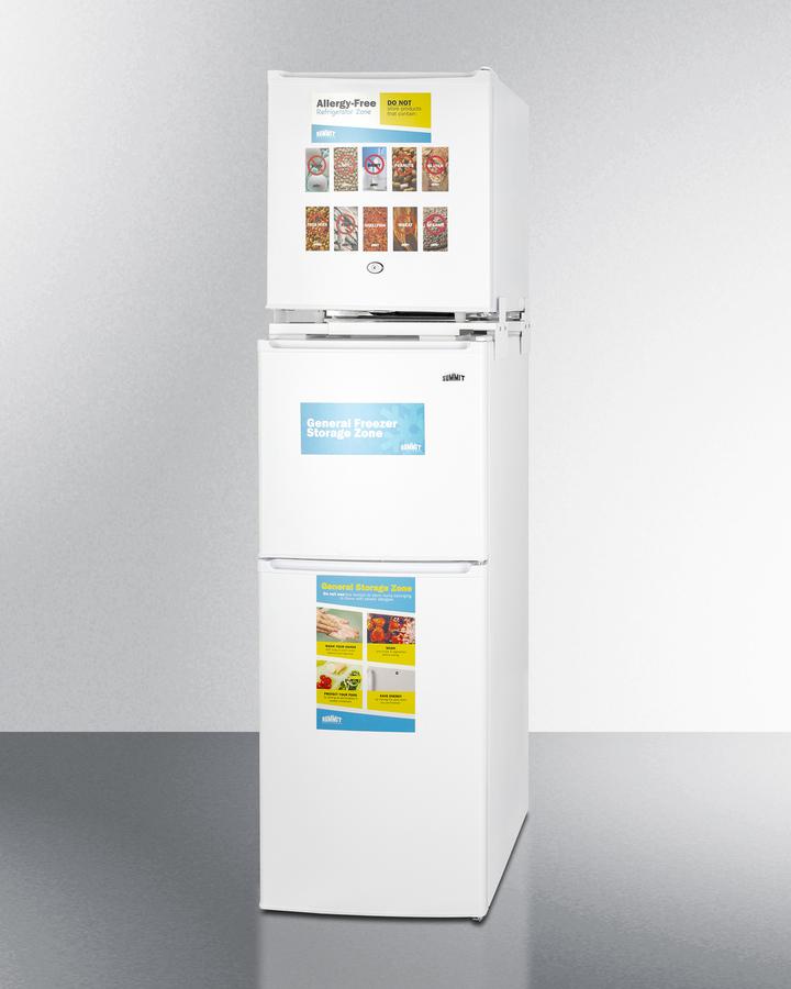 19" Wide Allergy-free Refrigerator/general Purpose Refrigerator-freezer Combination - (AZRF7W)