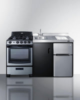 63" Wide All-in-one Kitchenette With Gas Range - (ACK63GASBSS)