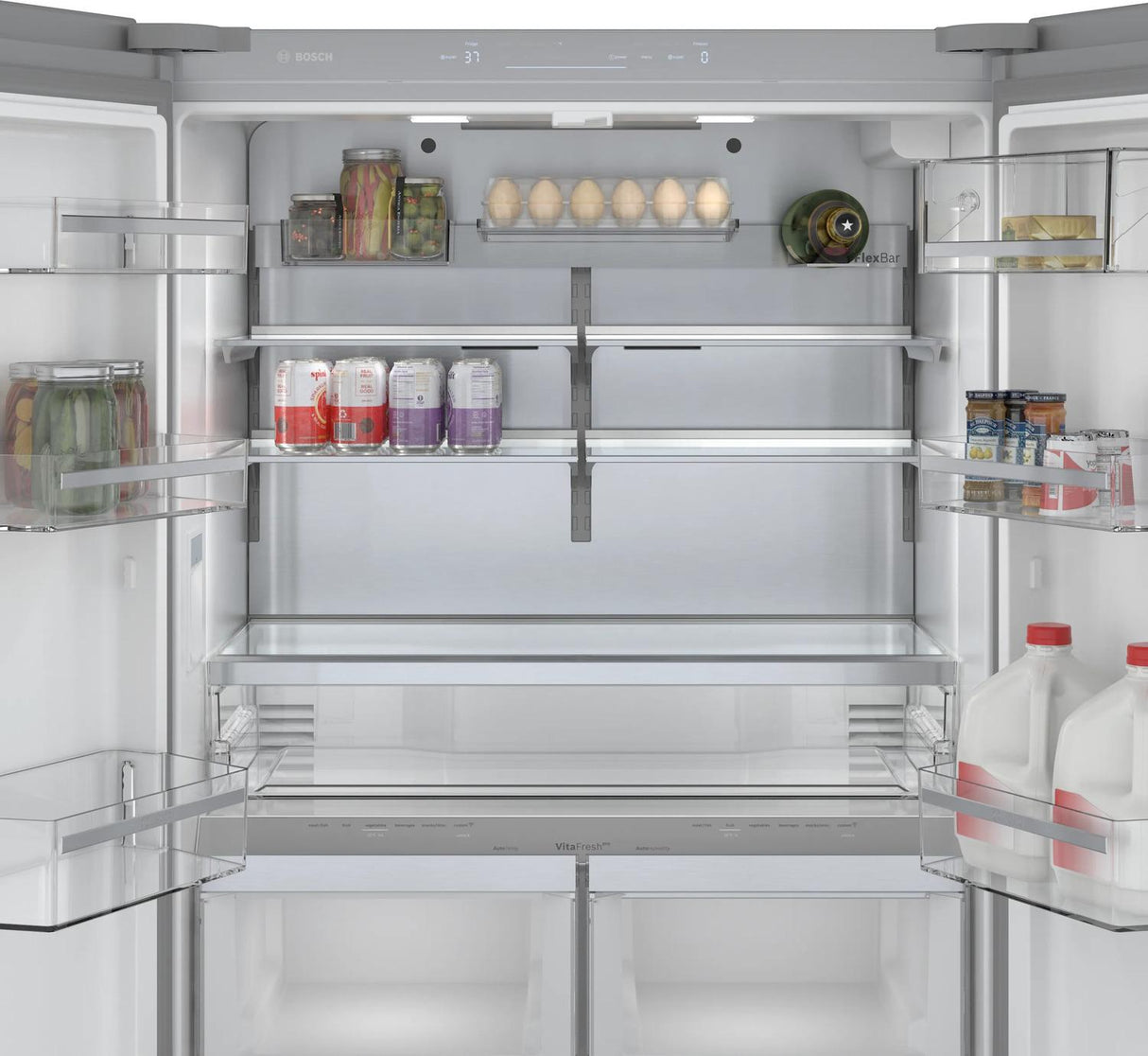 800 Series French Door Bottom Mount Refrigerator 36" Stainless steel (with anti-fingerprint) - (B36CT80SNS)