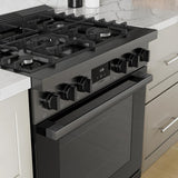 800 Series Gas Freestanding Range 30" Black Stainless Steel - (HGS8045UC)