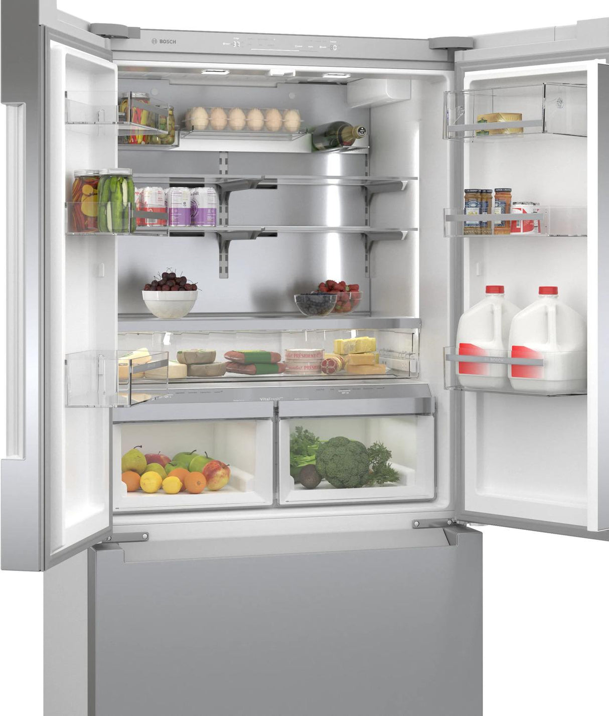 800 Series French Door Bottom Mount Refrigerator 36" Stainless steel (with anti-fingerprint) - (B36CT81ENS)