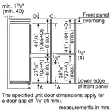 800 Series Built-in Bottom Freezer Refrigerator 22" Softclose(R) Flat Hinge B09IB91NSP - (B09IB91NSP)