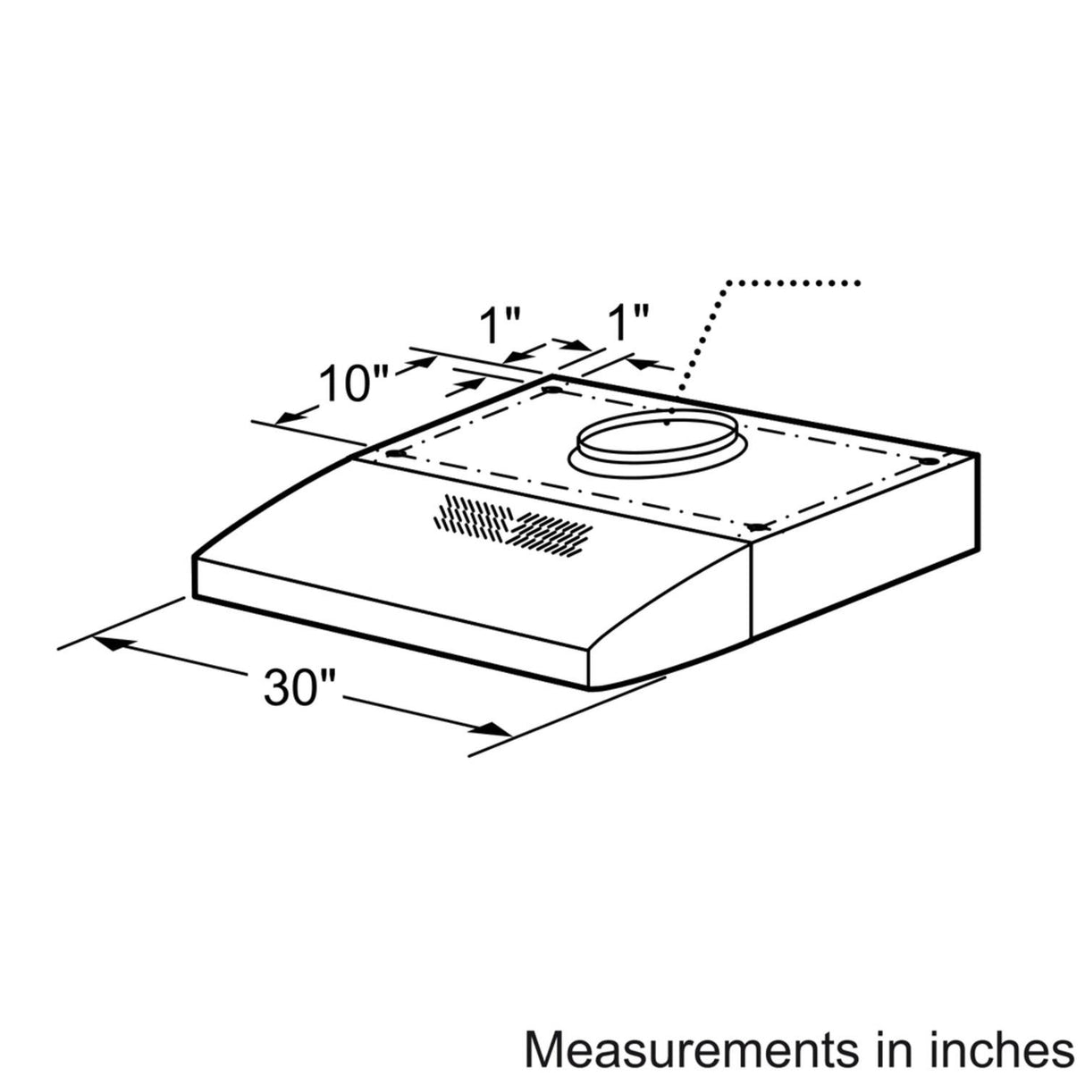 300 Series, 30" Under-cabinet Hood, 280 CFM, Incandescent lights, Stnls - (DUH30152UC)