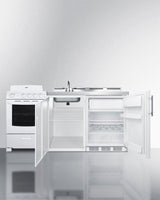 72" Wide All-in-one Kitchenette With Electric Coil Range - (ACK72COILW)