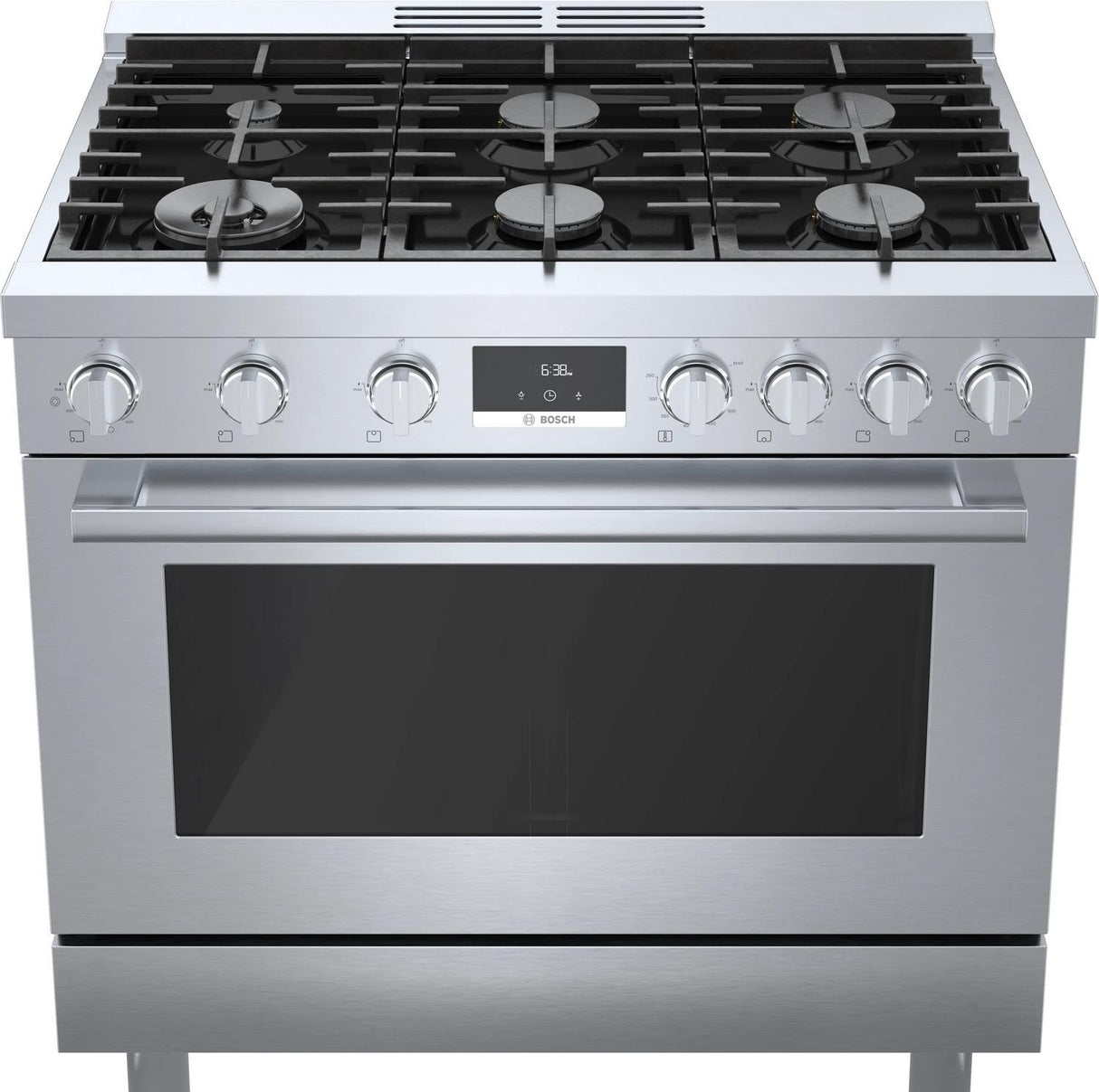 800 Series Dual Fuel Freestanding Range 36" Stainless Steel - (HDS8655U)