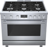 800 Series Dual Fuel Freestanding Range 36" Stainless Steel - (HDS8655U)