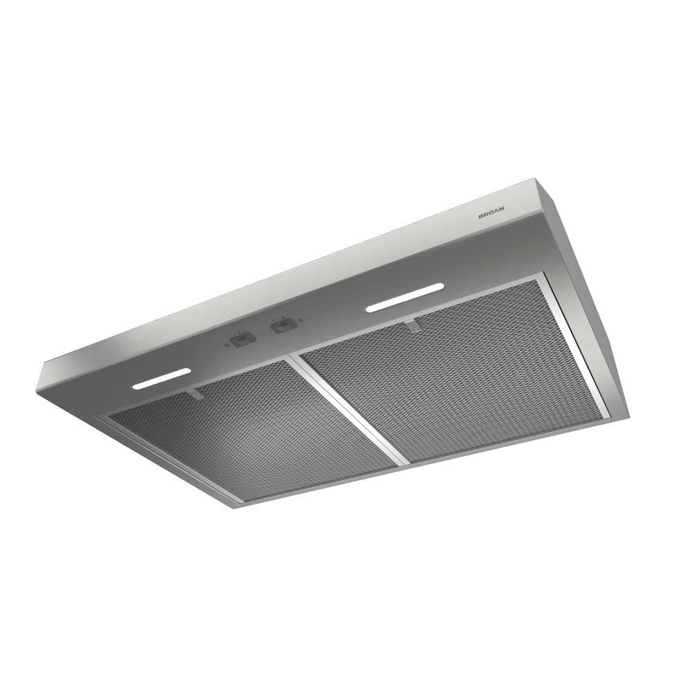 Broan 36-Inch 300 Max Blower CFM 1.5 Sones Stainless Steel Range Hood ENERGY STAR(R) certified - (BCSEK136SS)