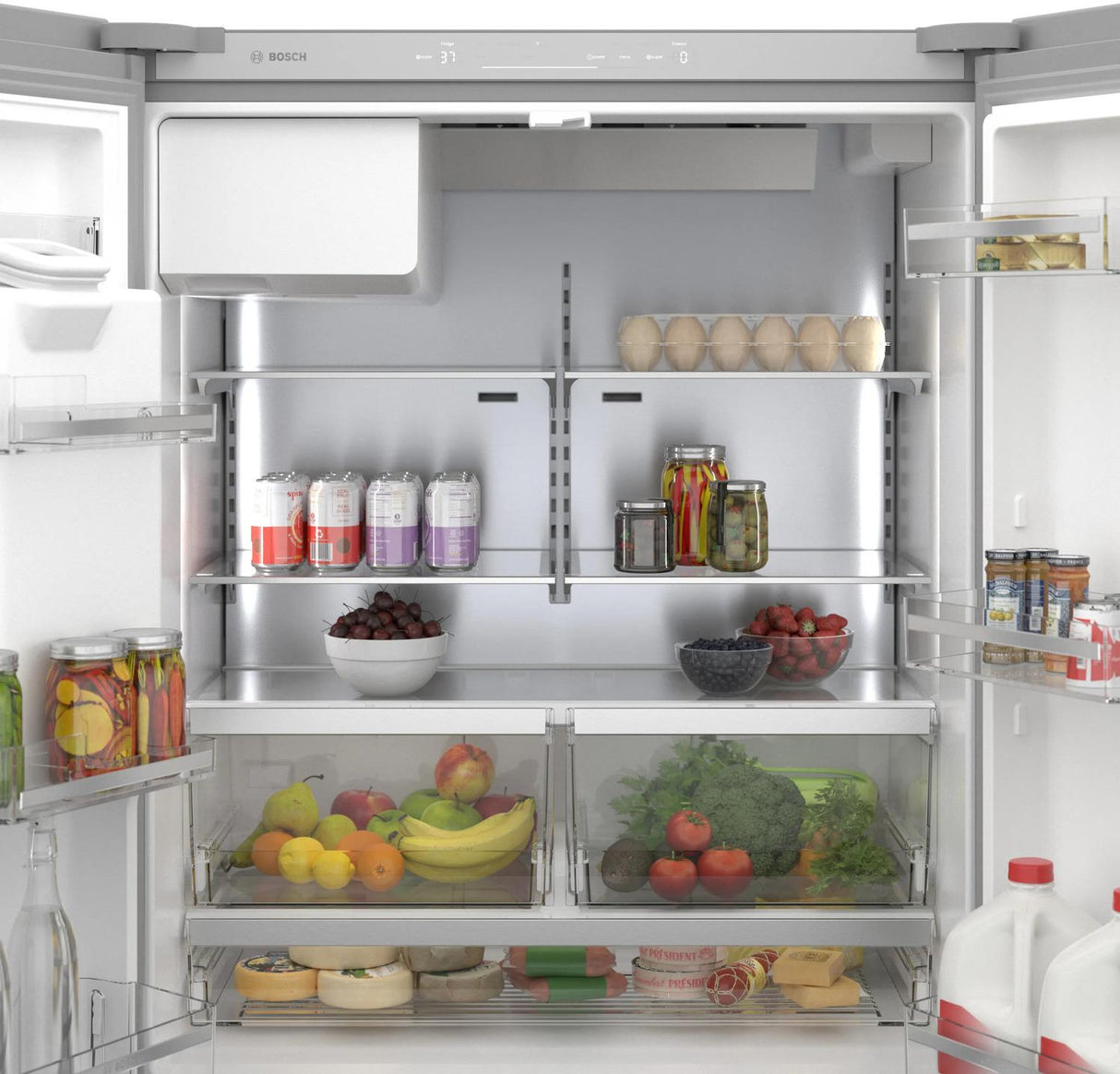 500 Series French Door Bottom Mount Refrigerator 36" Stainless steel (with anti-fingerprint) - (B36CD50SNS)