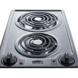 12" Wide 115v 2-burner Coil Cooktop - (CCE213SS)