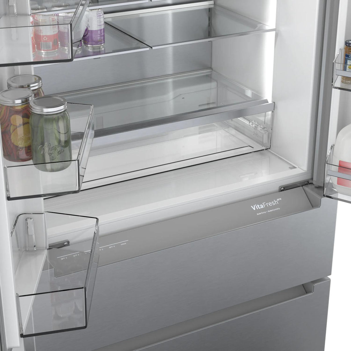 800 Series French Door Bottom Mount Refrigerator 36" Stainless steel (with anti-fingerprint) - (B36CL80ENS)