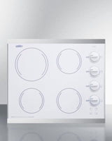 24" Wide 230v 4-burner Radiant Cooktop - (CRS426WH)