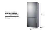 28" Wide Bottom Freezer Refrigerator - (FFBF284SSIMLHD)