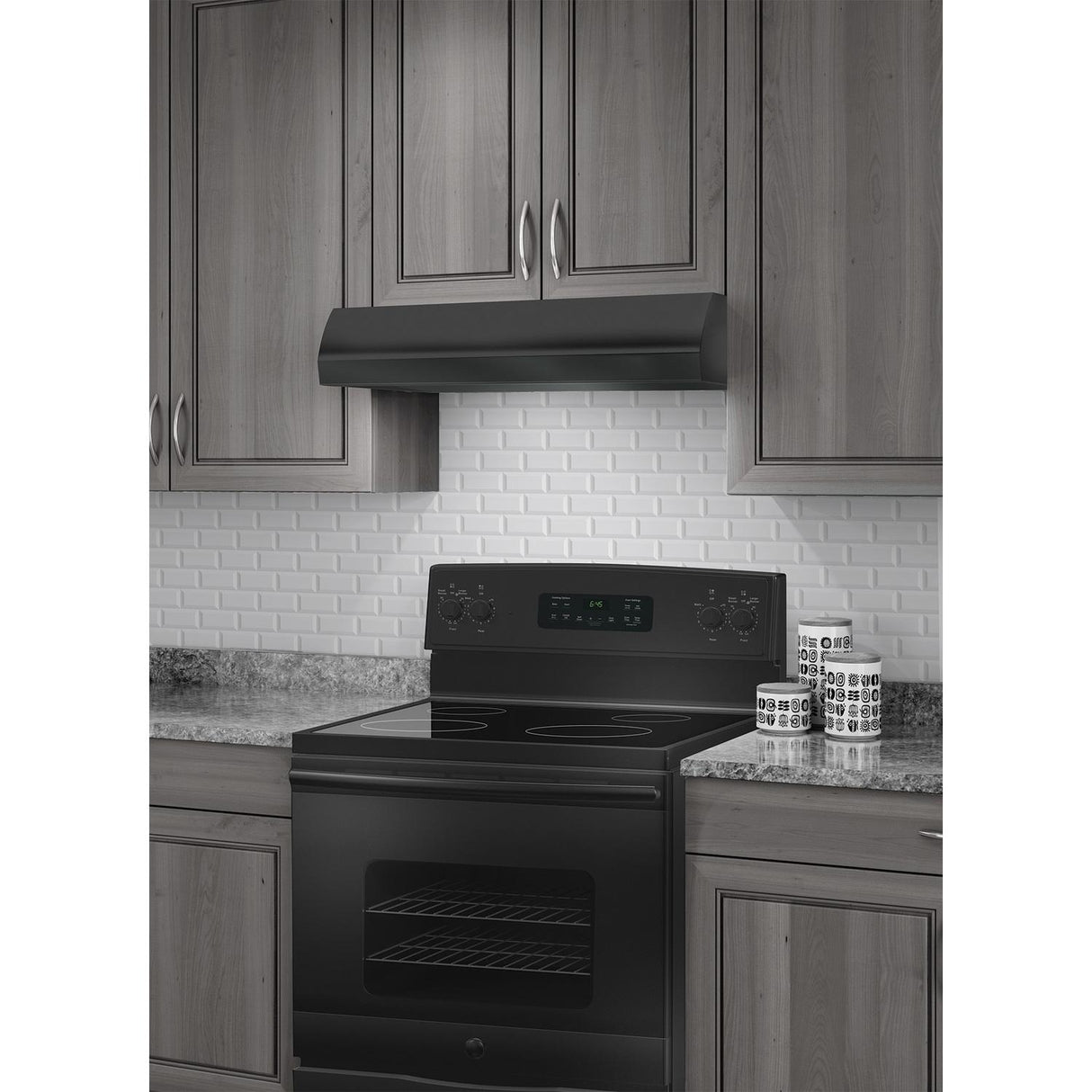 Broan(R) 30-Inch 4-Way Convertible Under-Cabinet Range Hood, 270 Max CFM, Black - (BXT130BL)