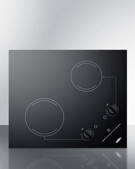 21" Wide 115v 2-burner Radiant Cooktop - (CR2B121)