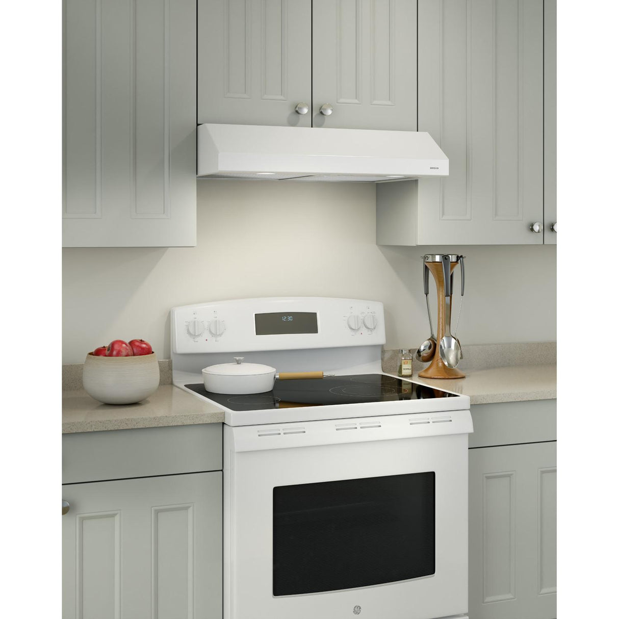 Glacier 24-Inch 300 Max Blower CFM 5 Sones White Range Hood - (BCSD124WW)