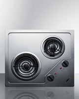 21" Wide 115v 2-burner Coil Cooktop - (CR2B122)