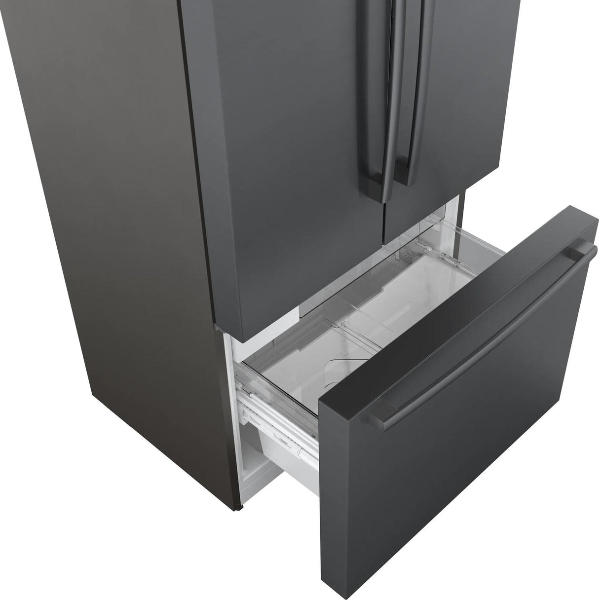 800 Series French Door Bottom Mount Refrigerator 36" Black Stainless Steel - (B36CT80SNB)