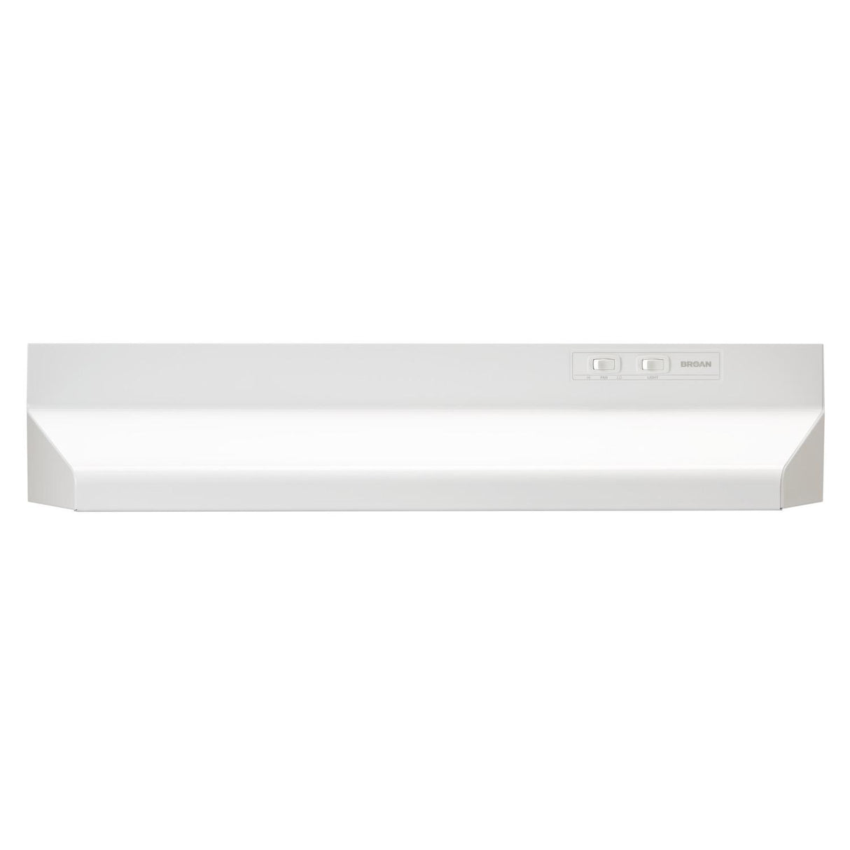 Broan(R) 30-Inch Ducted Under-Cabinet Range Hood w/ Easy Install System, 210 Max Blower CFM, White - (BUEZ030WW)