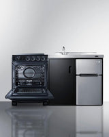 63" Wide All-in-one Kitchenette With Electric Range - (ACK63ELSTB)