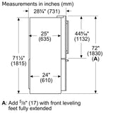 800 Series French Door Bottom Mount Refrigerator 36" Black Stainless Steel - (B36CT80SNB)