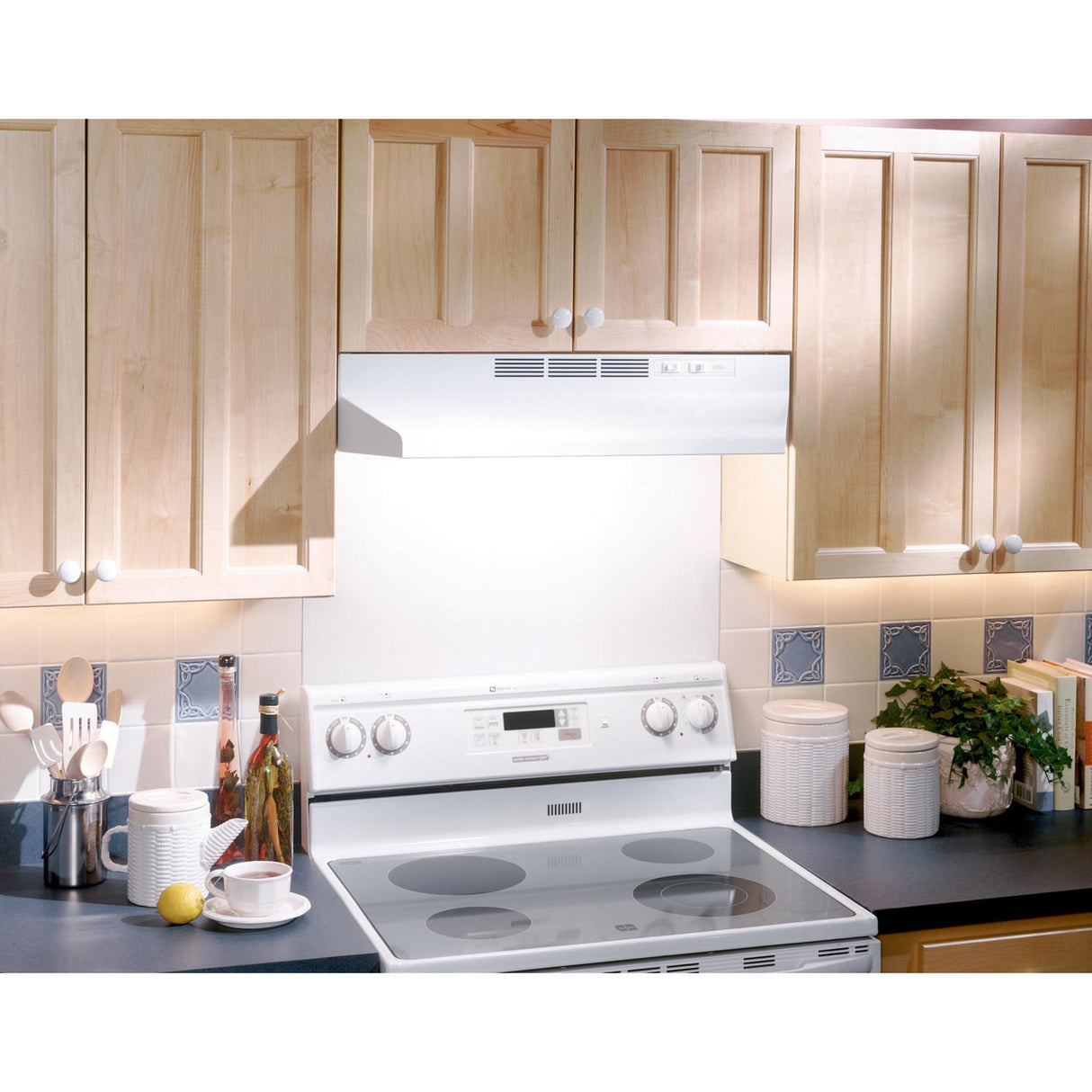 Broan(R) 24-Inch Ductless Under-Cabinet Range Hood w/ Easy Install System, White - (BUEZ124WW)